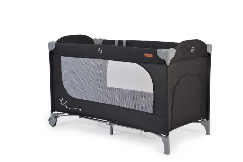 Pătuț Cangaroo SkyGlow Black 2in1 Pliabil - imagine 5