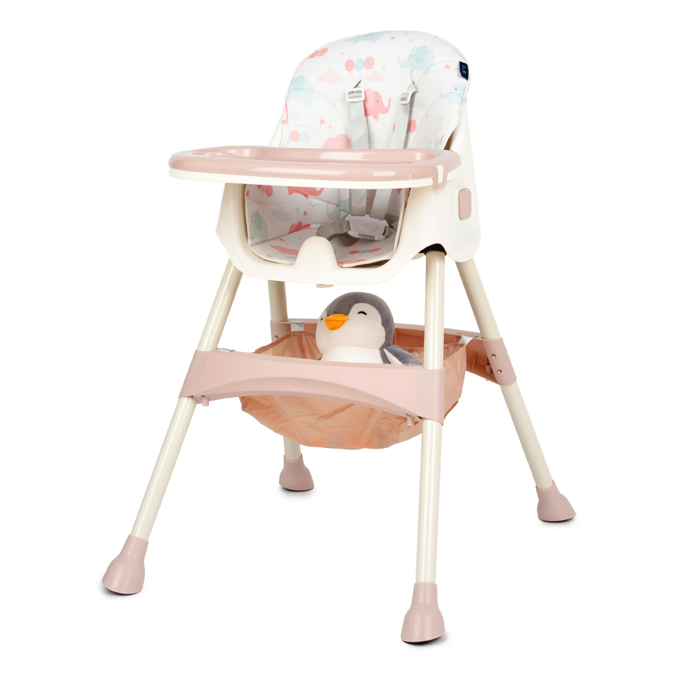 Scaun 2in1 Juju EatSmile roz elefanți - imagine 7