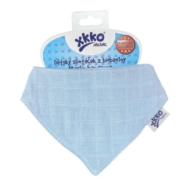 Eșarfă Bumbac Organic XKKO Sky Blue