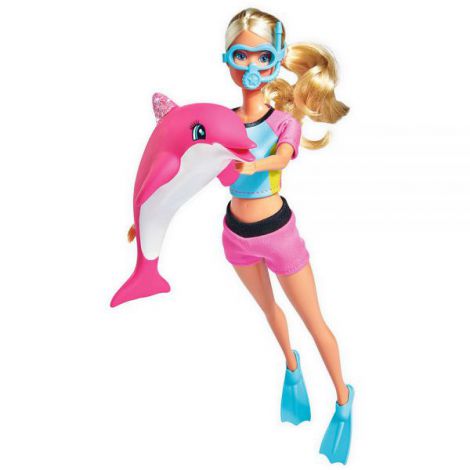 Papusa Simba Steffi Love Dolphin Fun 29 cm cu Accesorii
