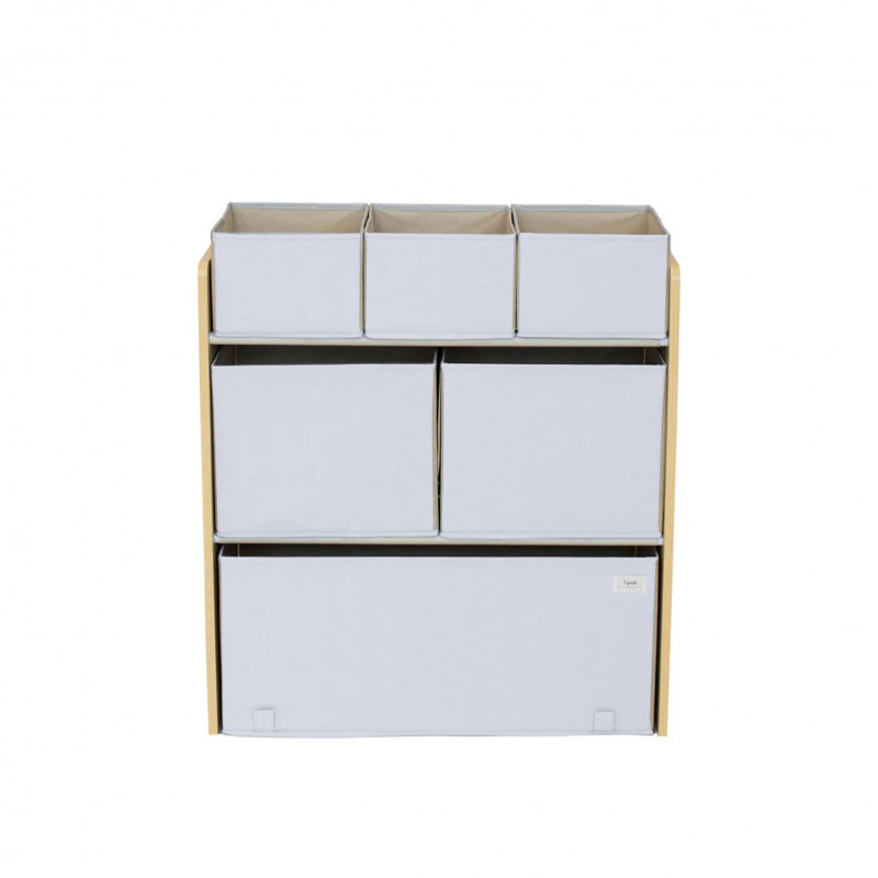 Organizator Jucării Reciclat 3 Sprouts Gri