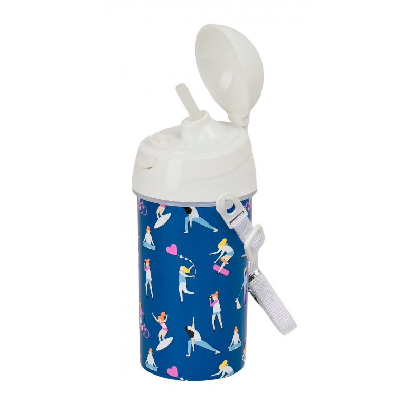 Sticlă Apă BlackFit8 500ml cu Pai pentru Copii - imagine 2