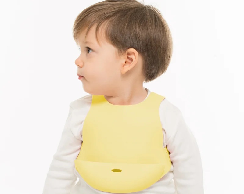 Baveta Minikoioi Flexi Bib Premium, Silicon, Mellow Yellow - imagine 3