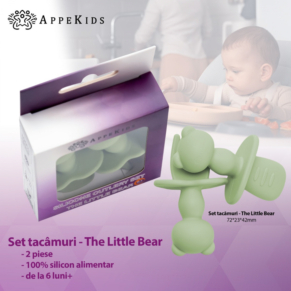 Set Tacâmuri Silicon AppeKids The Little Bear - imagine 2