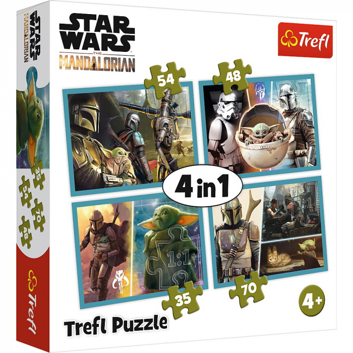 Puzzle Trefl 4in1 Mandalorian | Set Educațional