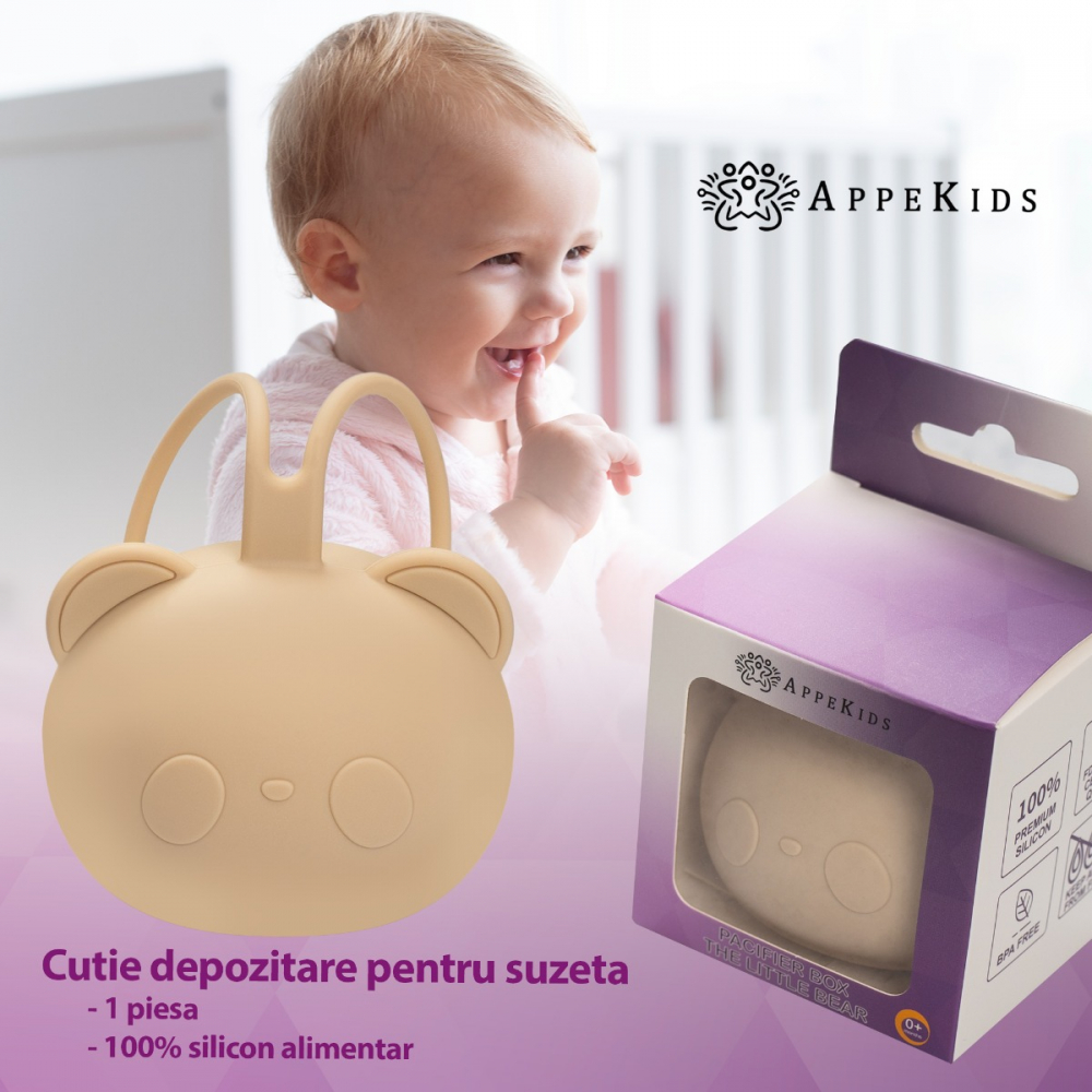 Suport Suzetă AppeKids The Little Bear Beige