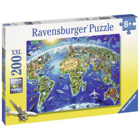 Puzzle Harta Lumii 200 piese Ravensburger
