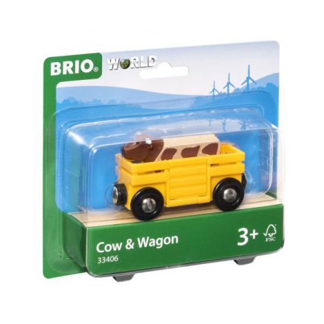 Remorcă și Văcuță Brio 33406 | Trenulete de Lemn - imagine 2