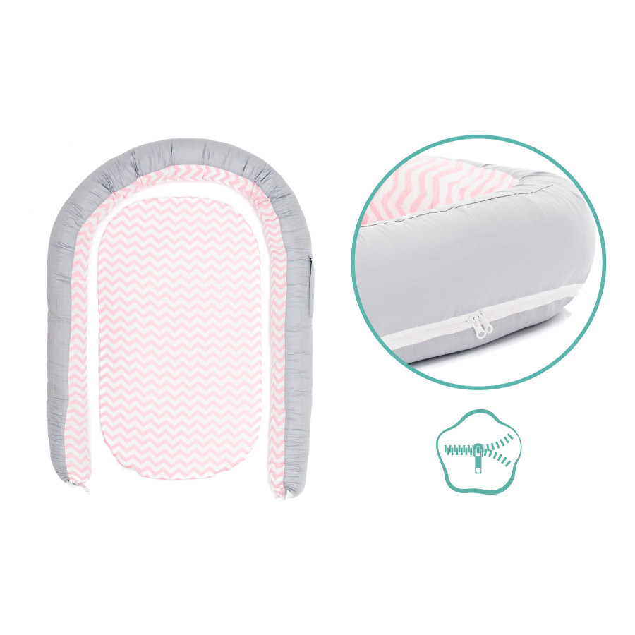 Baby Nest Fillikid Pink 90x40 cm, Detasabil