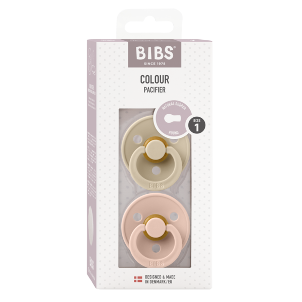 Set 2 Suzete Bibs Colour, 0+ luni