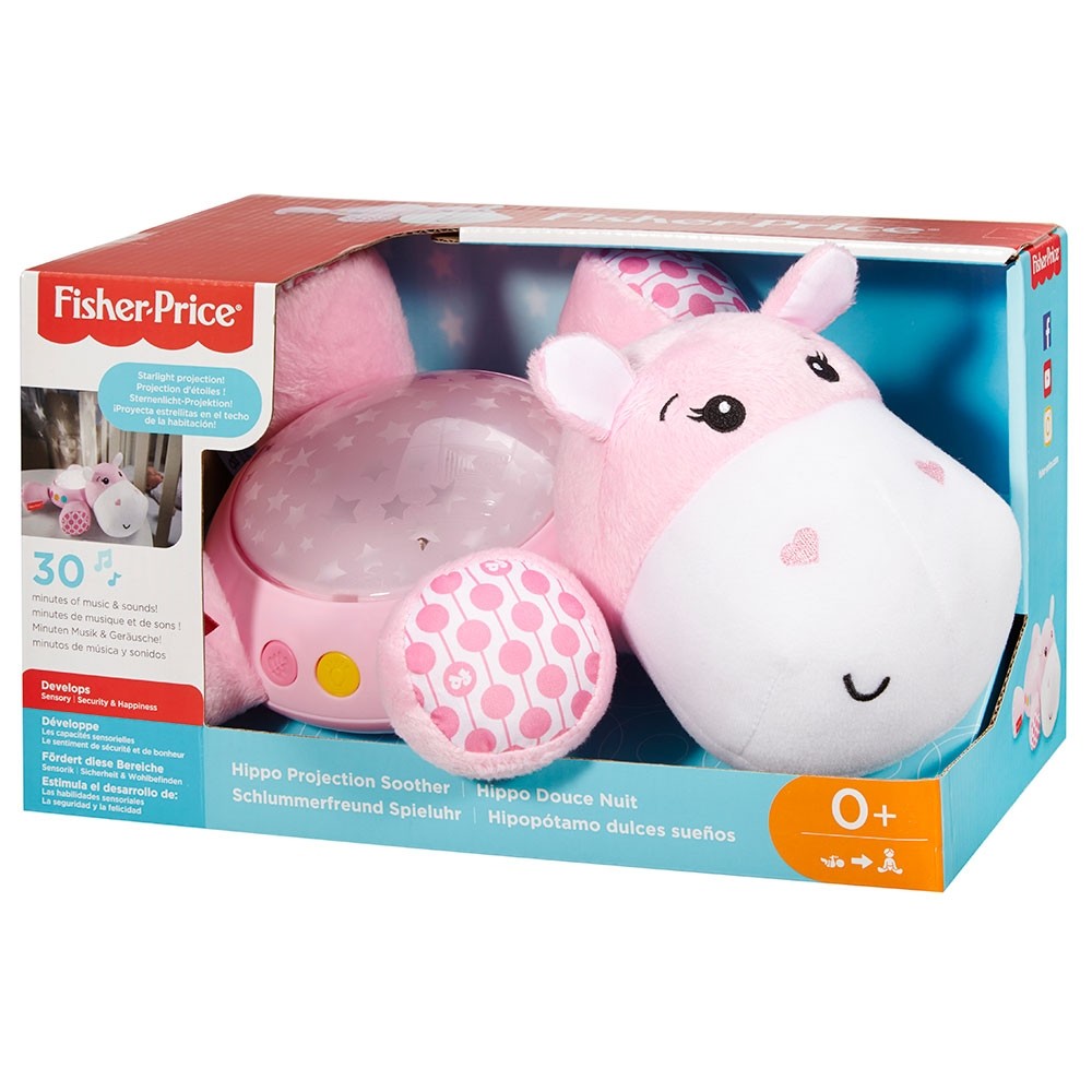 Lampa de veghe Fisher Price Hipopotam roz Proiector - imagine 3