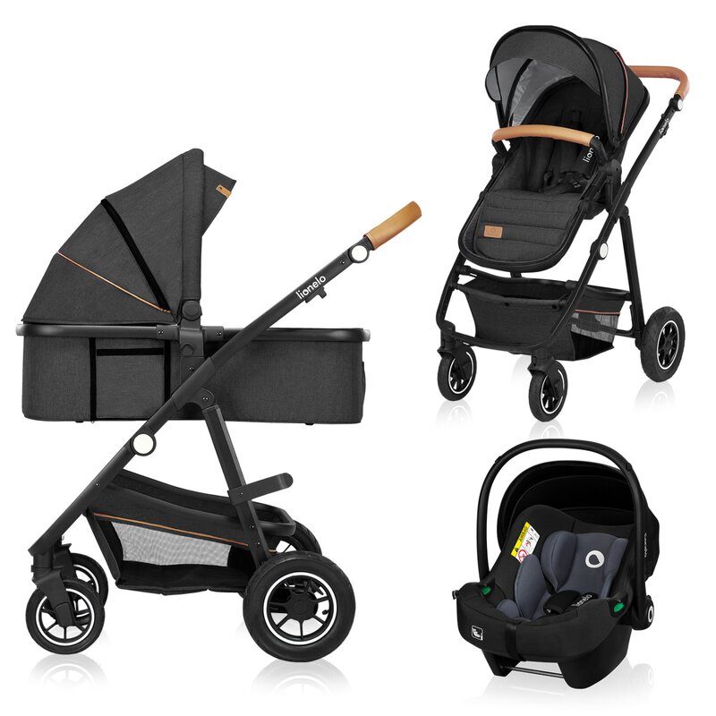 Carucior 3 in 1 Lionelo Amber - Cadru Aluminiu