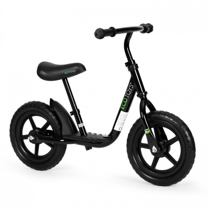 Bicicleta fara pedale Ecotoys, EVA, Negru - imagine 5