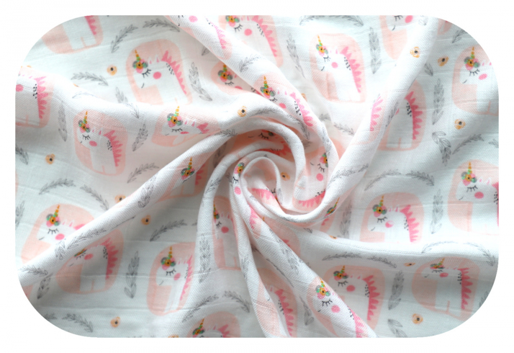 Scutec EgaKids Bambus Pink Unicorns 60x60cm