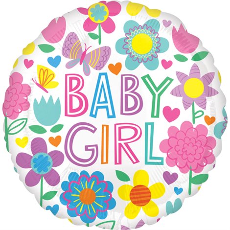 Balon Folie Baby Girl Amscan 45 cm