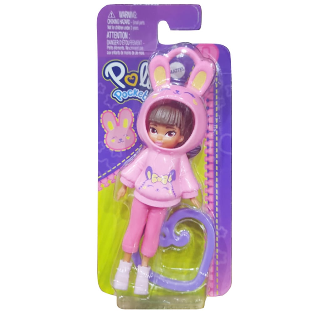 Papusa Polly Pocket cu Hanorac Animalut, HRD63