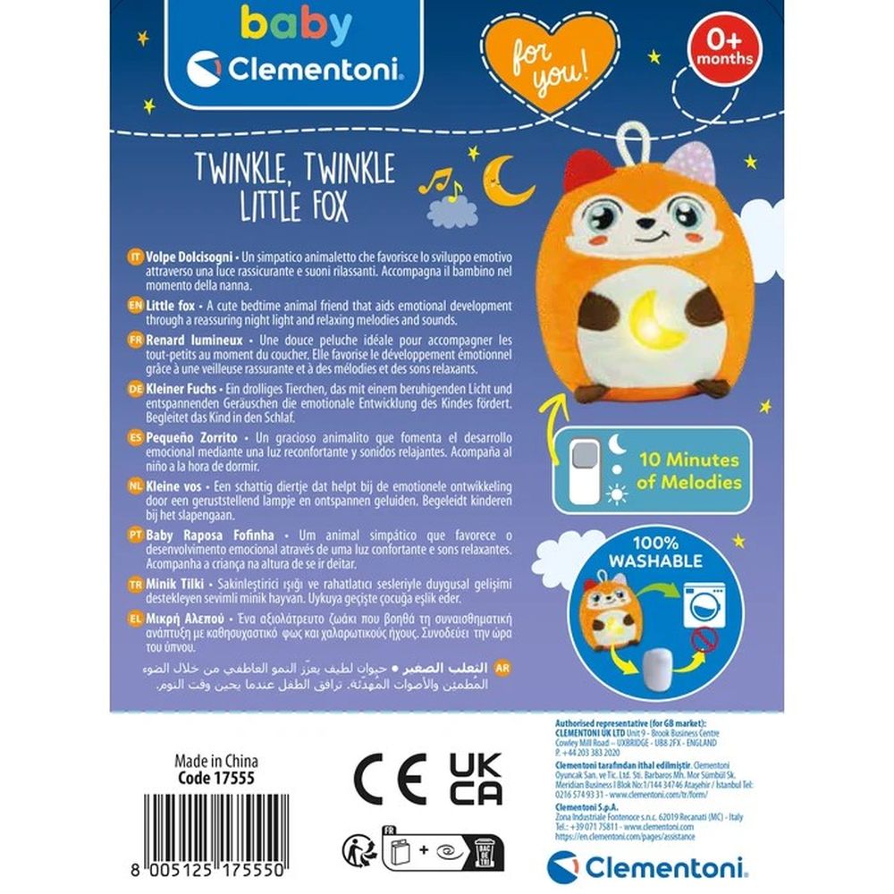 Vulpe Plus Clementoni cu Lumină și Sunete Relaxante - imagine 5