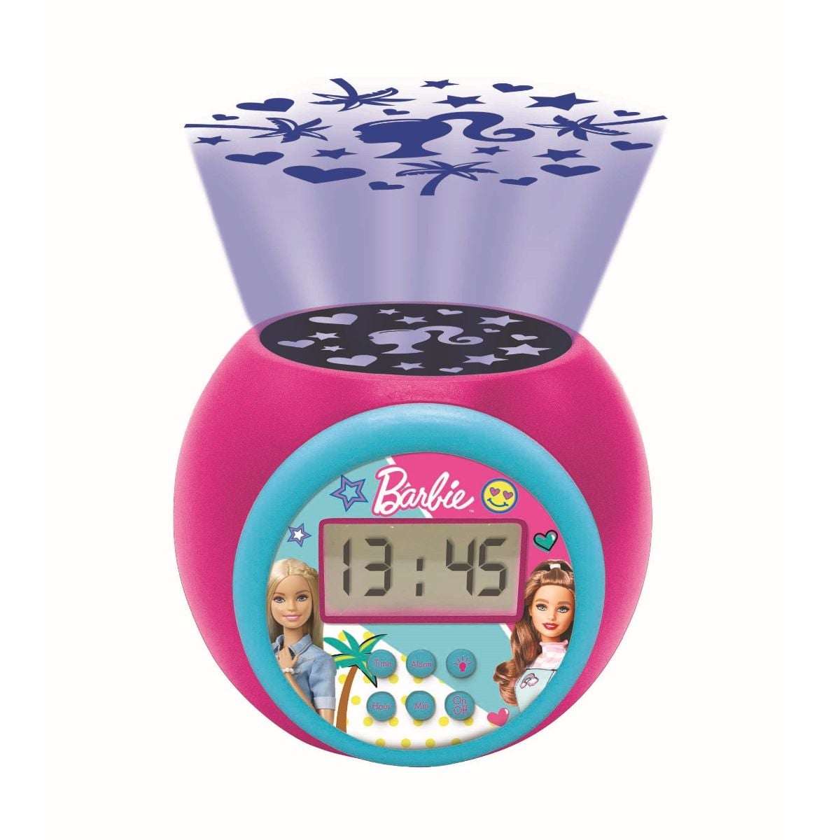 Ceas Deșteptător Barbie cu Proiector și Temporizator