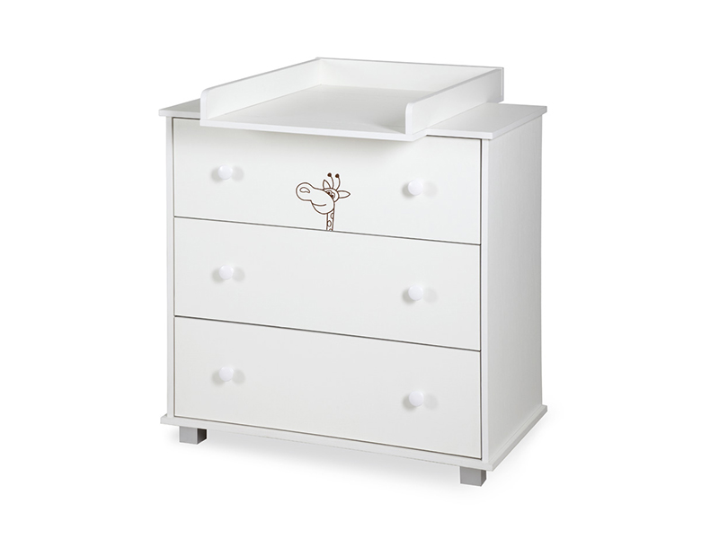 Set Mobilier Copii Klups Safari Alb, Dulap și Comodă
