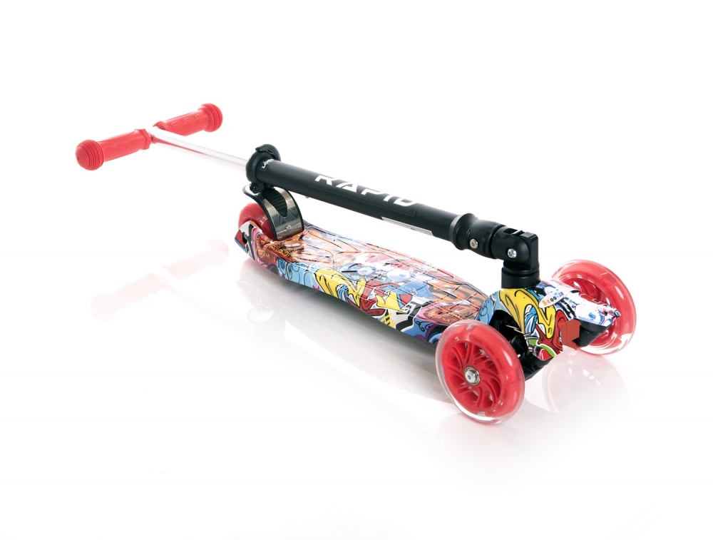 Trotineta Lorelli Rapid City, 4 roti LED, Pliabila - imagine 4