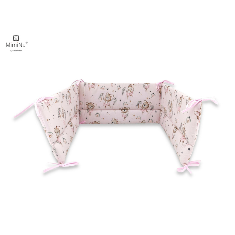 Lenjerie Patut MimiNu 3 Piese, Bumbac, Protectie Laterala - imagine 3