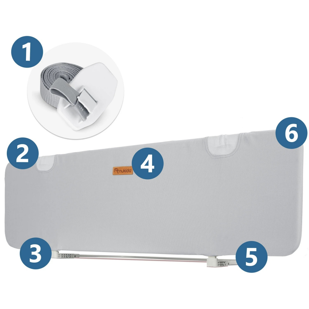 Bariera Protectie Nukido Gri 120cm | Pliabila - imagine 6