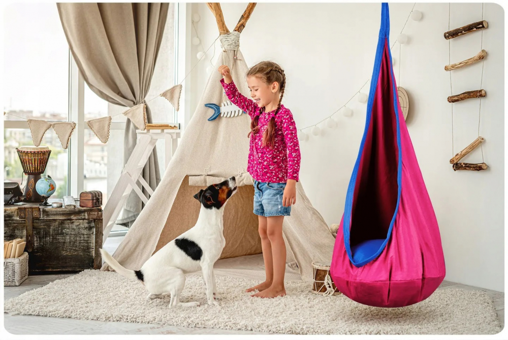 Hamac Cocoon Neo-Sport Pink - Relaxare Copii 80kg - imagine 2