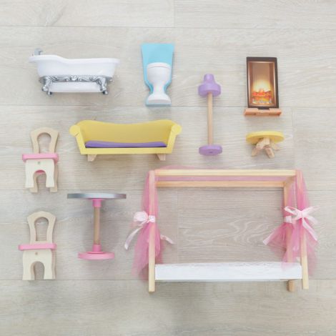 Casuta din lemn pentru papusi Kidkraft Kaylee, 3 etaje - imagine 8