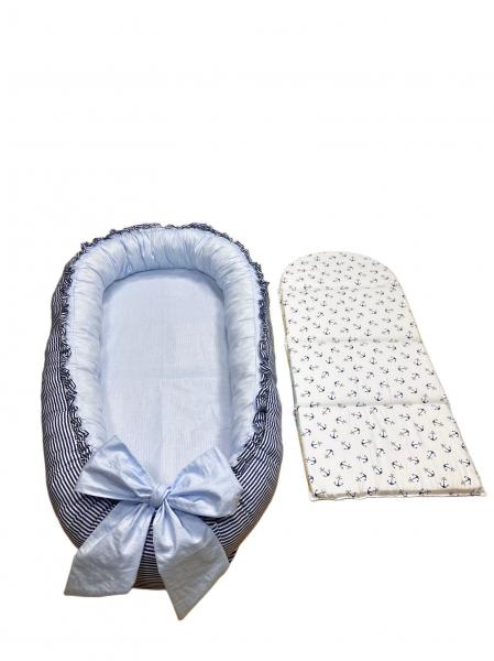 Baby Nest MyKids Ancora Blue - Confort și Siguranță