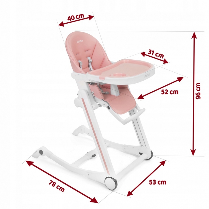 Scaun de masa Ricokids Tugo 3-in-1 roz - imagine 6