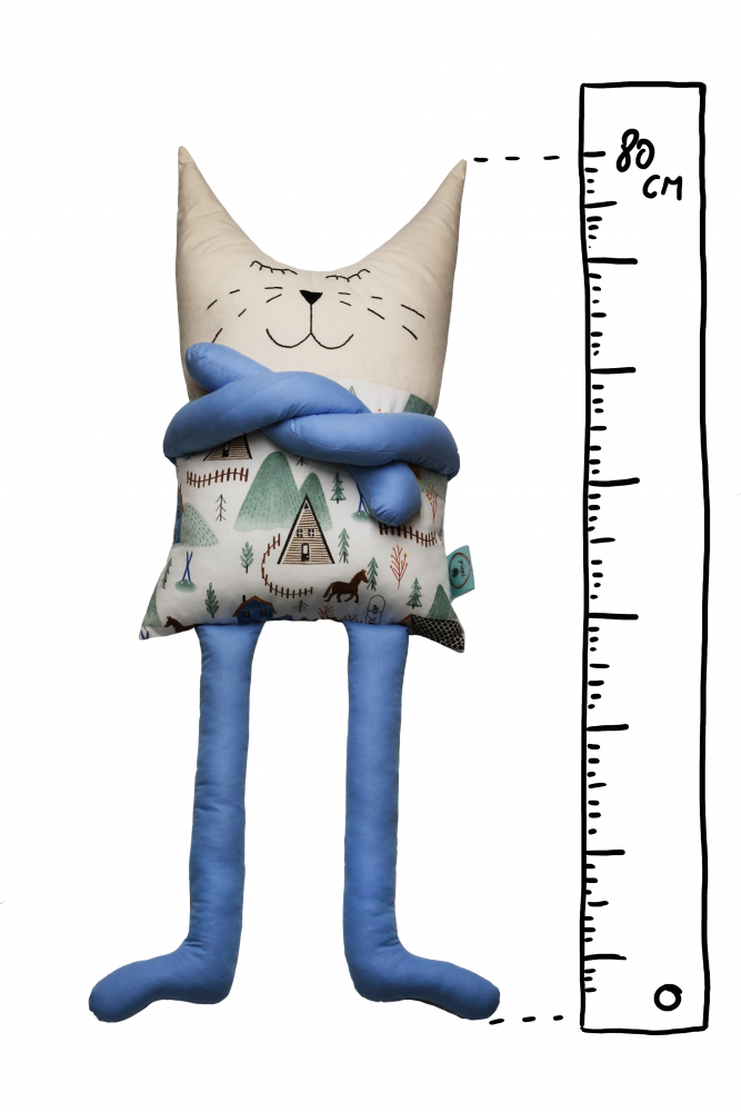 Păpușă pernă Tiknik Motanul Felix 80 cm