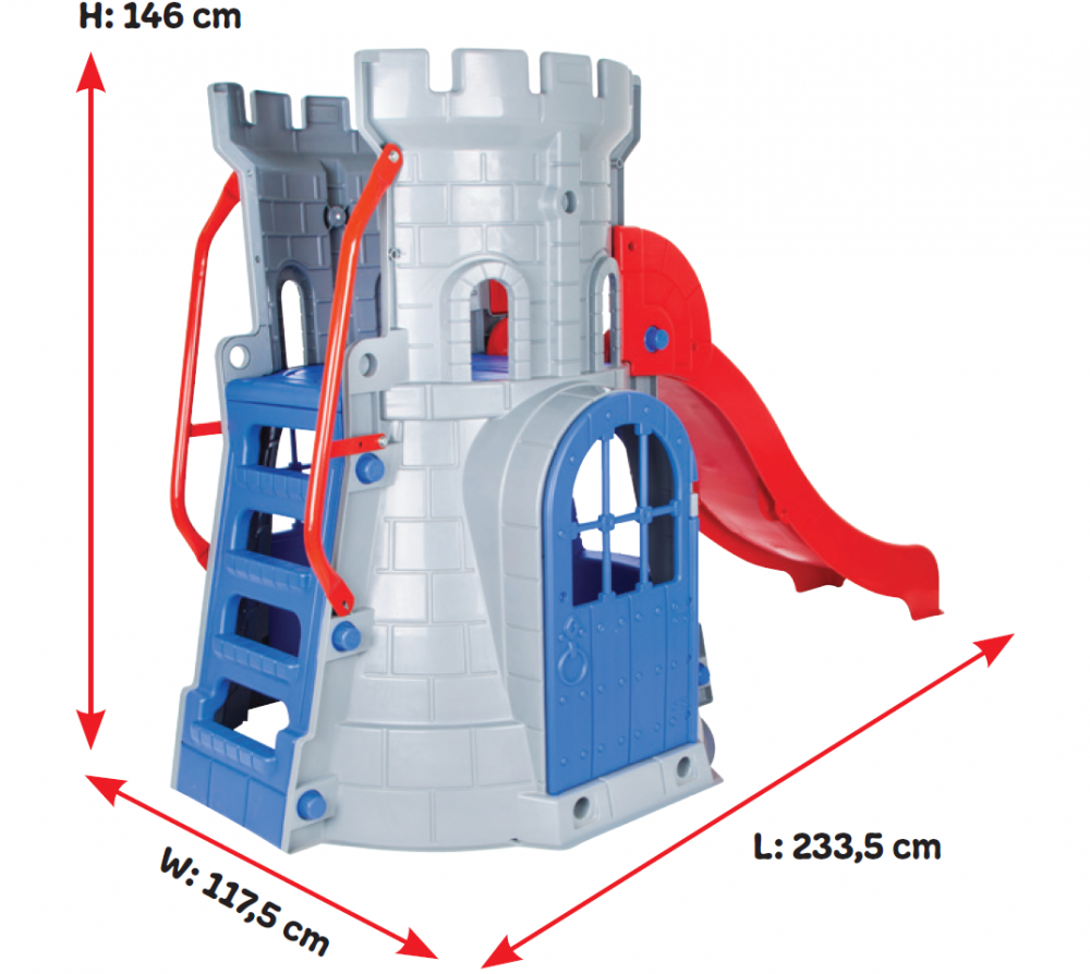 Spațiu Joacă Pilsan Castle Slide cu Tobogan - imagine 2