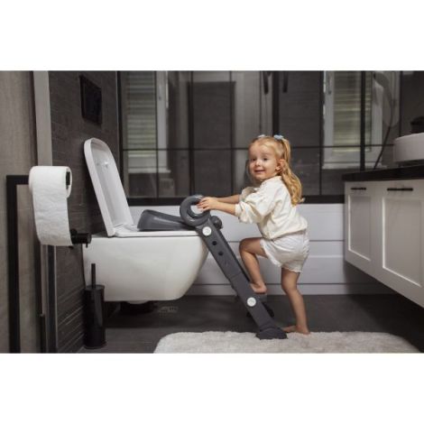 Reductor toaleta pliabil BabyJem cu scară anti-alunecare - imagine 3