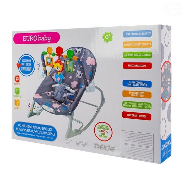 Balansoar Eurobaby Little Dreamer Gri Siguranta Maxima