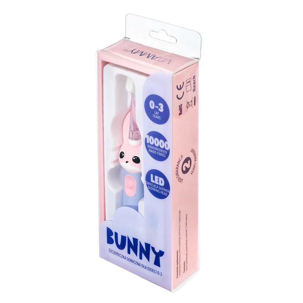 Periuță Electrică Vitammy Bunny Pink, LED, 0-3 Ani - imagine 7