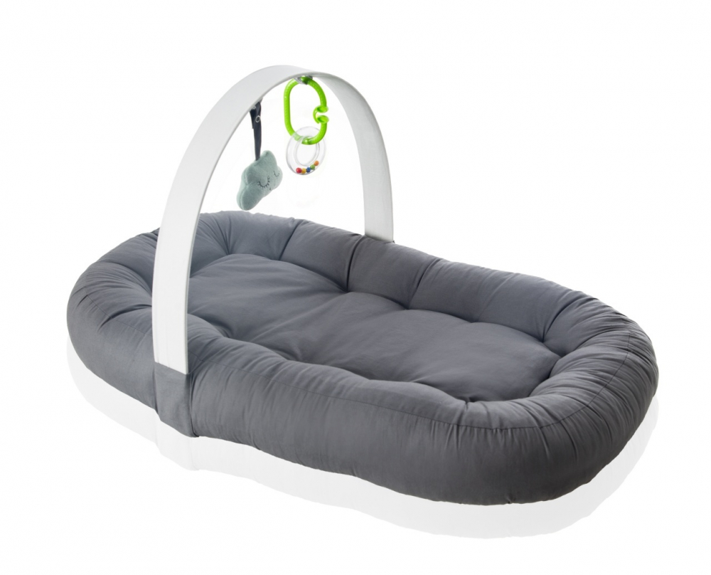 BabyJem Babynest Antracit cu Bară Jucării - imagine 6