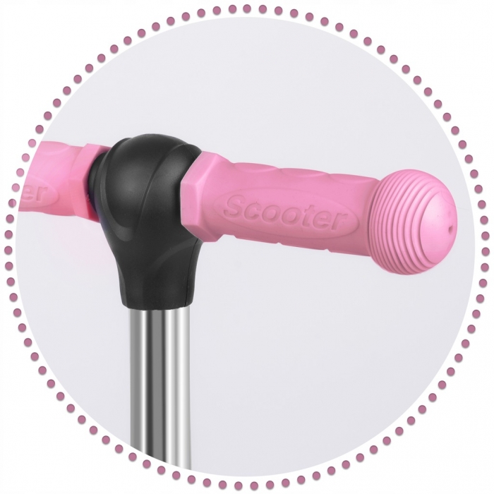 Trotineta 4 in 1 Ricokids Todi Roz cu Maner Parental - imagine 5