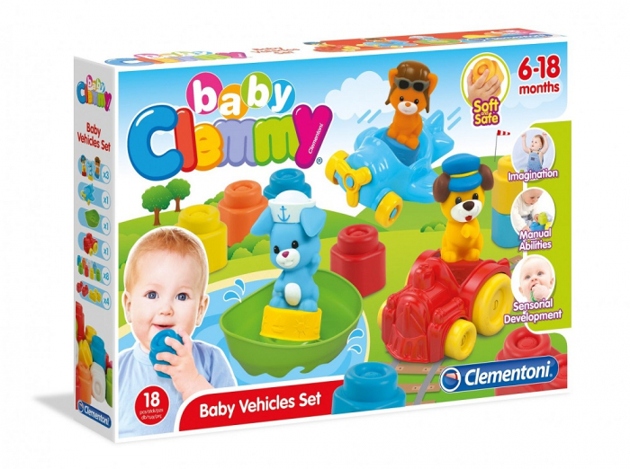 Clementoni Primele mele vehicule | Cuburi moi și educative