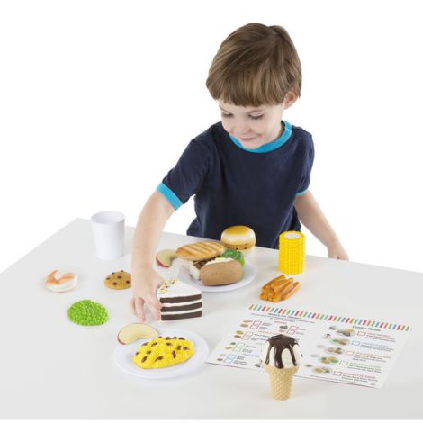 Set joacă Cina Blue Melissa & Doug, 18 piese - imagine 2