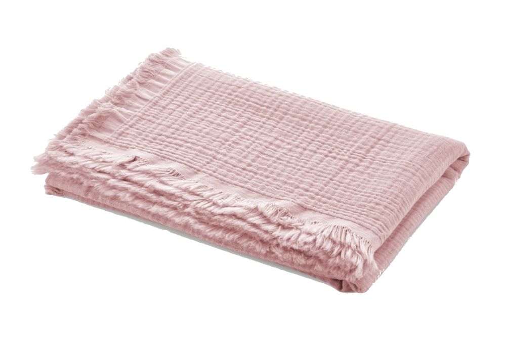 Paturica Muselina BabyJem 120x84 cm, Powder Pink - imagine 3