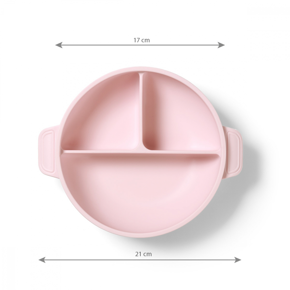 Farfurie Babyono cu Ventuza Roz - BLW - imagine 8