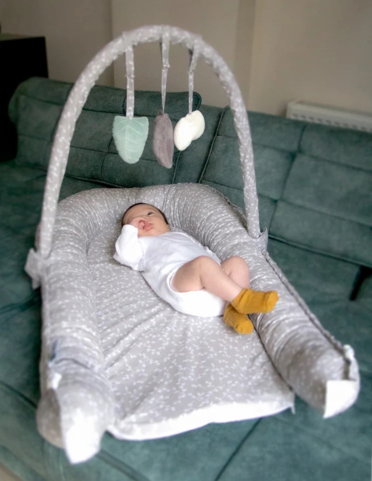 Salteluta Baby Nest Babyjem Gri | Somn Sigur - imagine 5