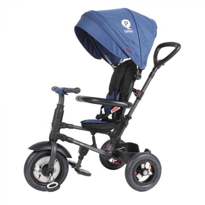 Tricicleta Qplay Rito Rubber, Albastru Închis