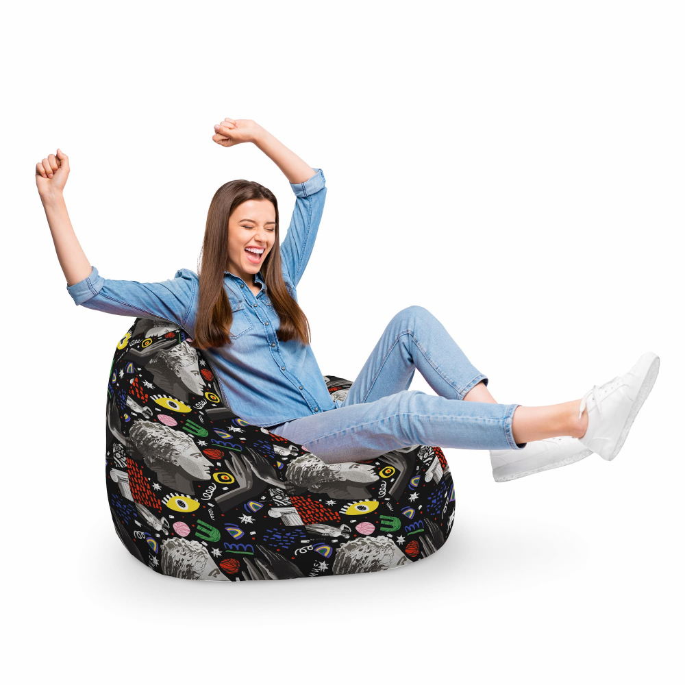 Fotoliu Puf Bean Bag Updeco XL, Design Popart - imagine 5