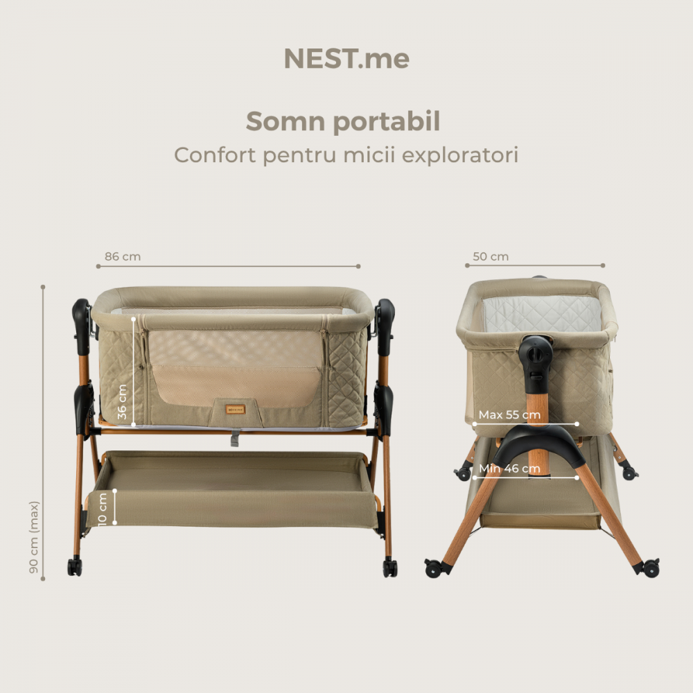 Patut co-sleeper Onino Nest.me 3-in-1 - imagine 6