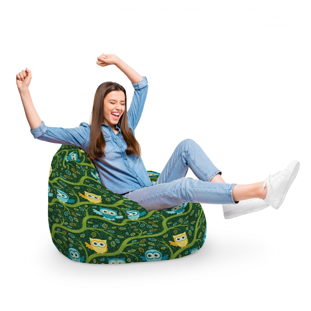 Fotoliu Puf XL Bufnite Updeco Verde - imagine 2