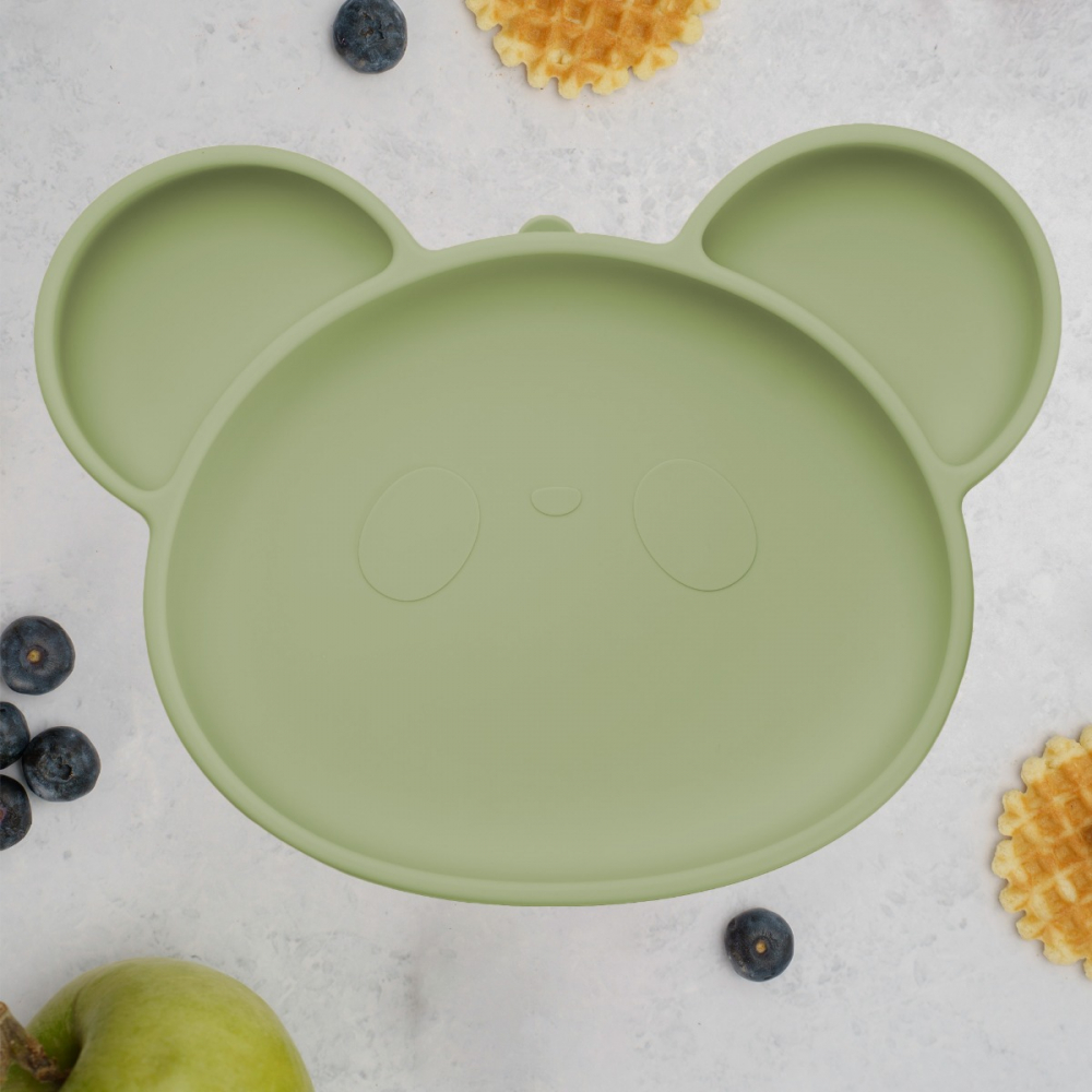 Farfurie Silicon Panda AppeKids cu Ventuza