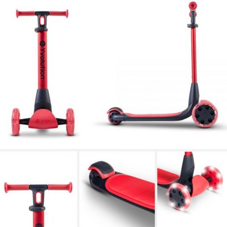 Trotineta 5-in-1 Yvolution Luna Red | Comandă Acum - imagine 4