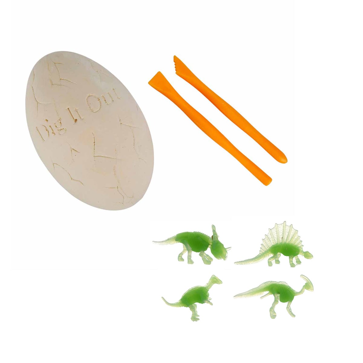 Kit Excavare Ou Dinozaur Crazoo Glow in the Dark