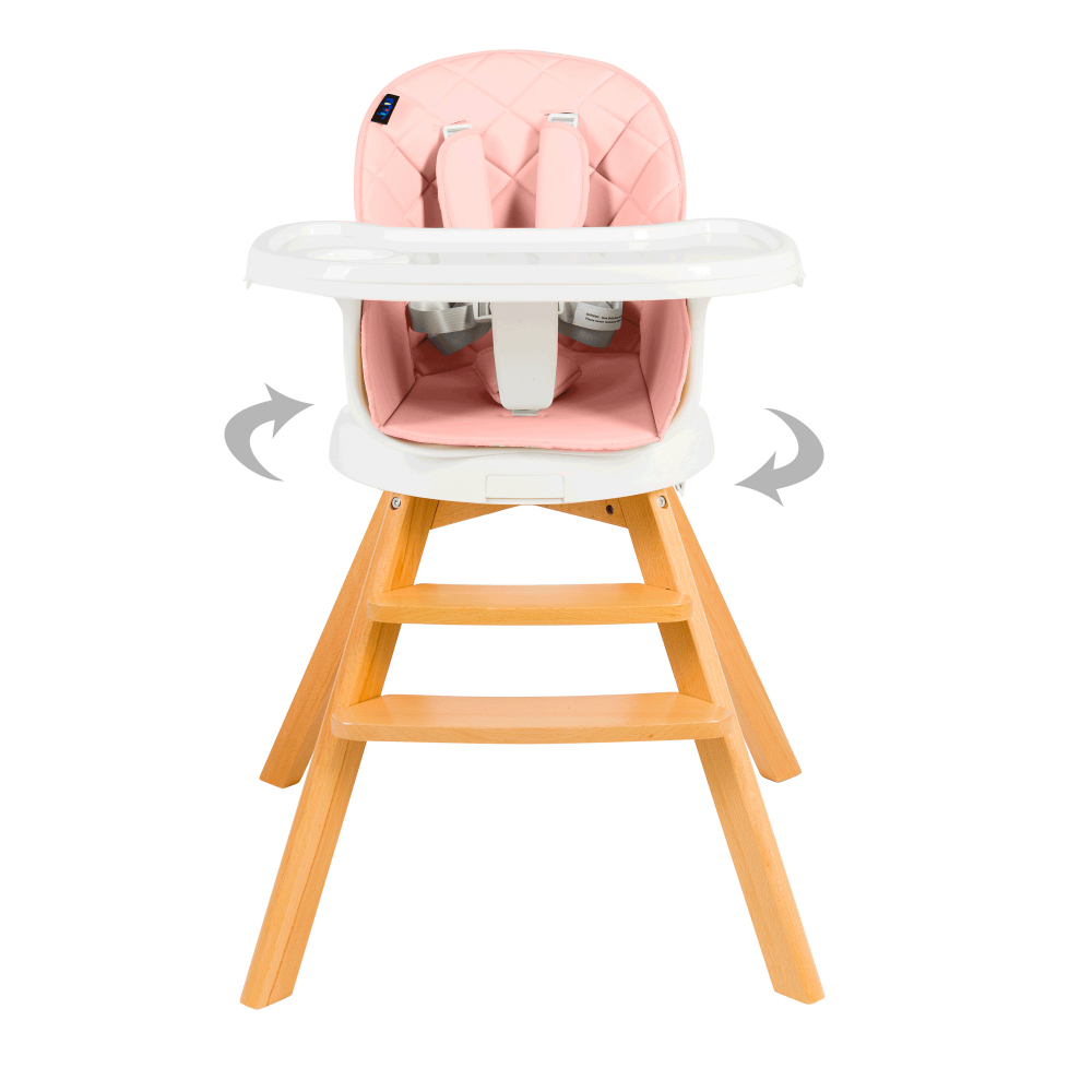 Scaun 3 in 1 Juju EatTwist Pink - Transformabil